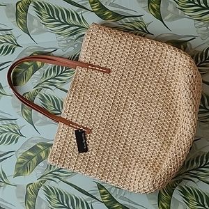 Kim Rogers straw knitted bag